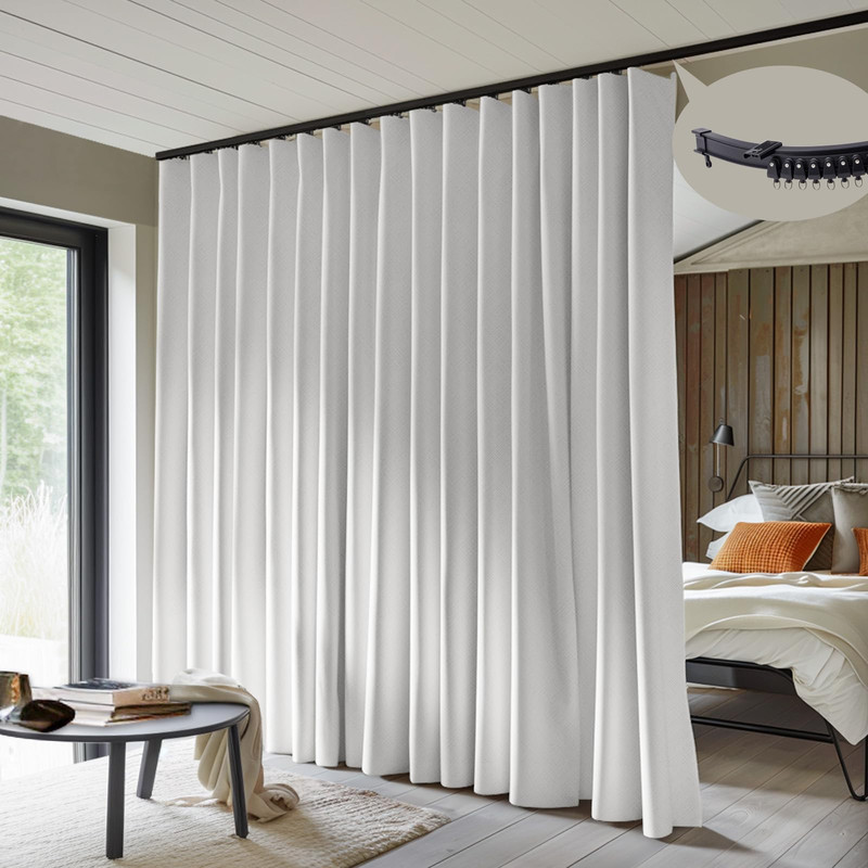 Makefeile Room Divider Curtains Flexible Ceiling Curtain Tracks Set100 Blackout