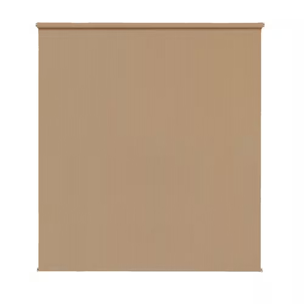 Hazelnut Cordless 85% UV Block Fade Resistant Fabric Exterior Roller Shade 96 In