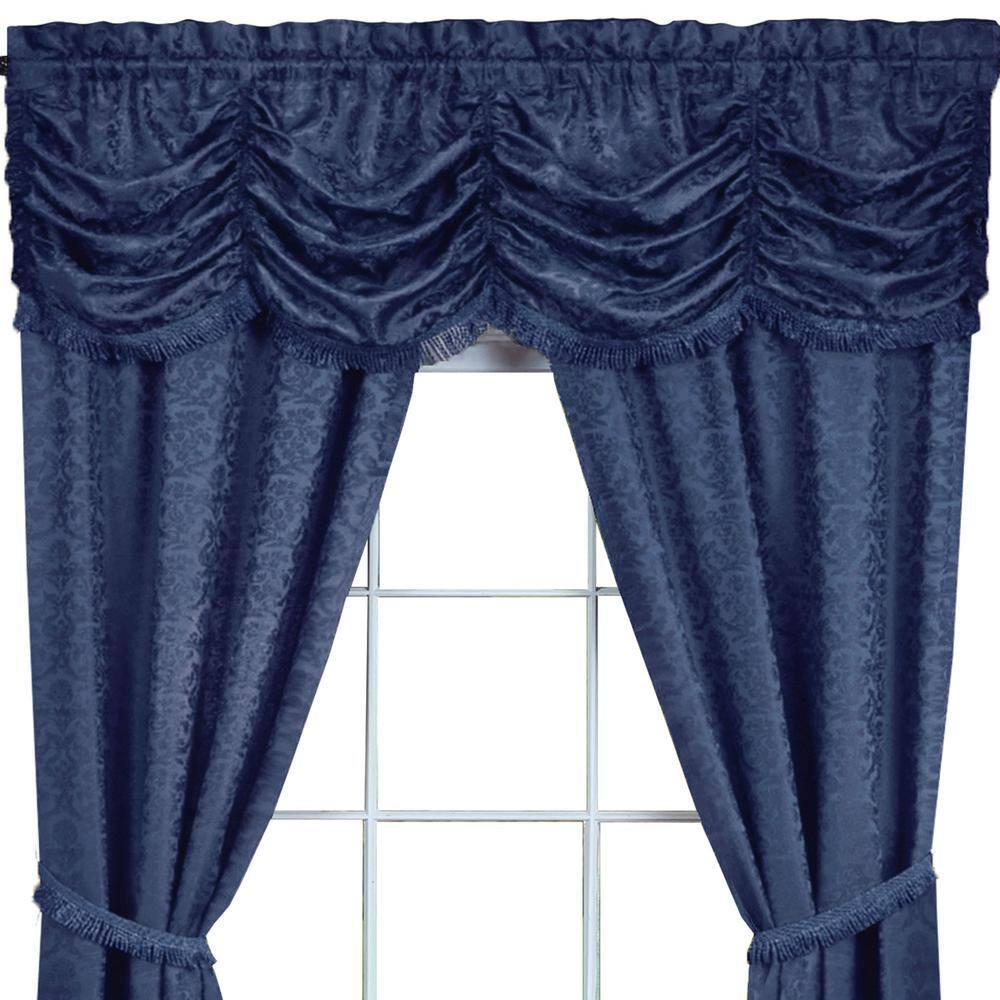 Panache 55 In. W X 84 In. L Polyester Light Filtering 5 Piece Window Curtain Set