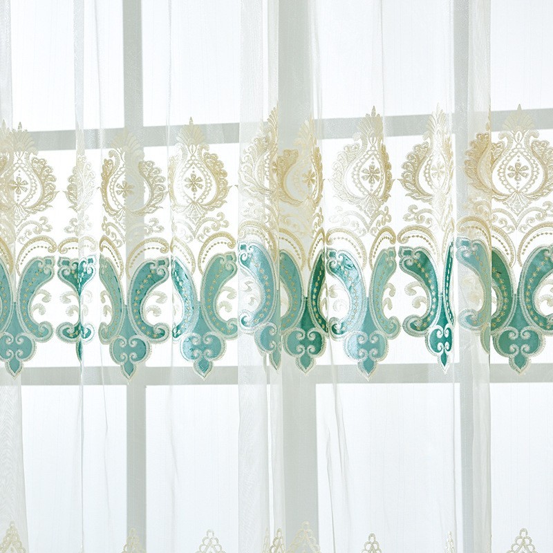 french flannelette green thick velvet blackout curtain tulle valance drape C2173