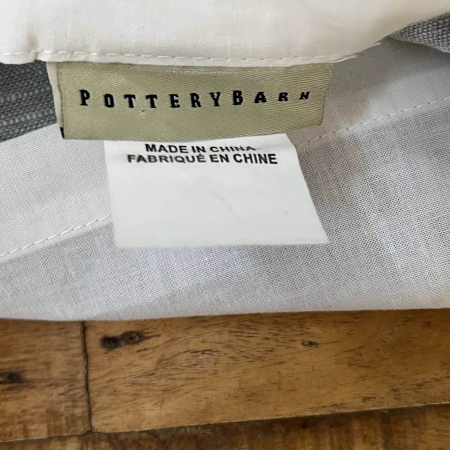 2 Pottery Barn Gray Blackout Lining Curtain Panels 50×84 Linen Blend