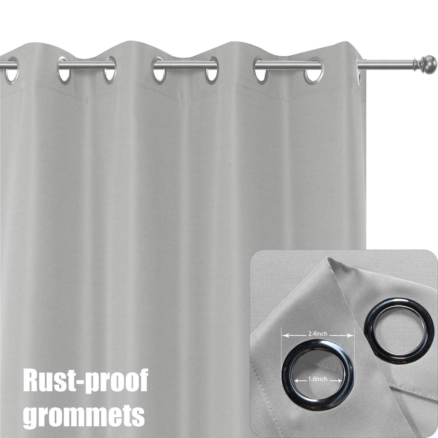 Extra Wide 100 inch Outdoor Curtains for Patio Balcony Curtain Panel Waterproof