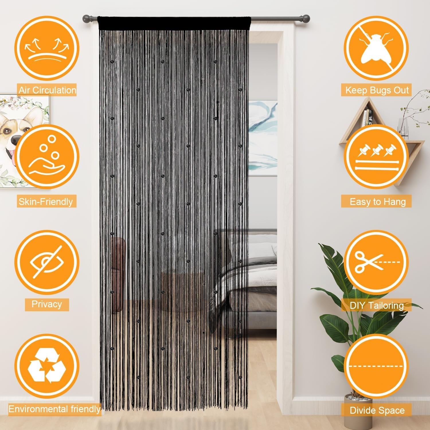 Romantic Crystals Door Beads – Interior Hanging Decoration