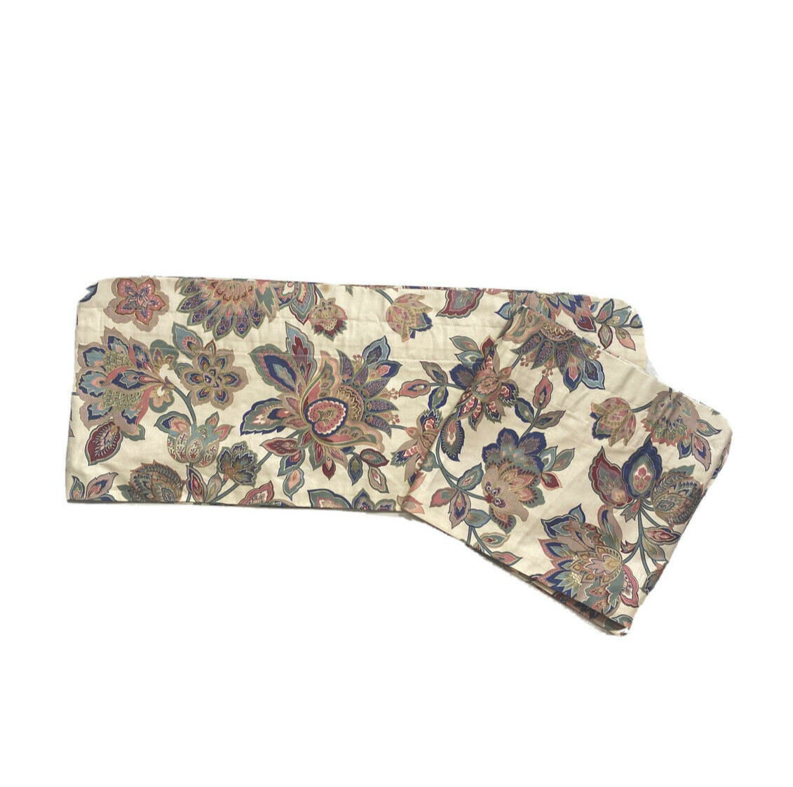 Custom Made Luxury Valances Pair Cream Pink Blue Curtains Print Pattern Floral