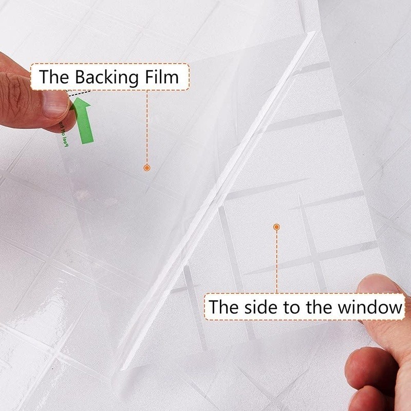 Frosted Window Film Static Cling UV Protection Easy Installation Privacy Decor