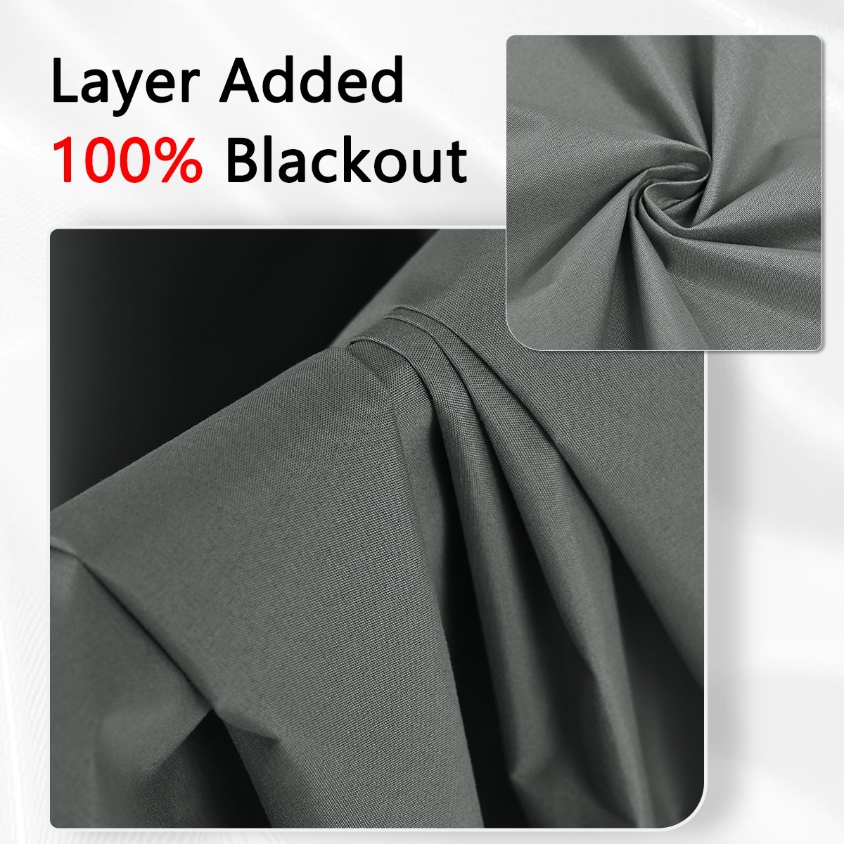 Pair of Blackout Curtains Set Eyelet Ring Top Ready Made Thick Thermal Curtain