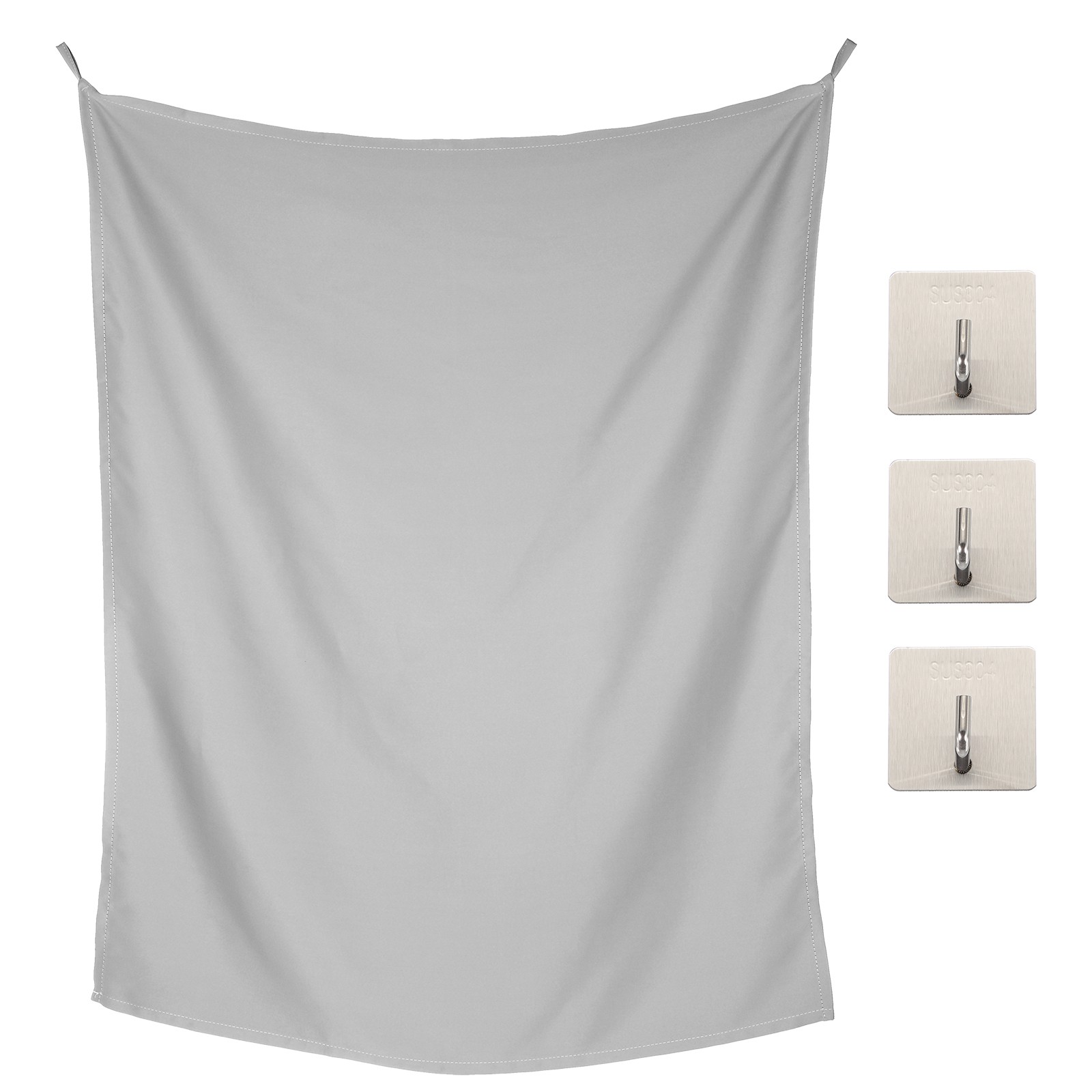 Cubicle Curtain 39×48 Inch Gray Partition Room Divider with Hook Office