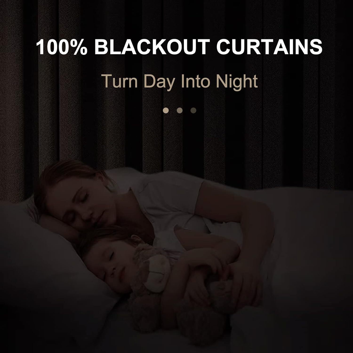 FULL BLACKOUT CURTAINS FOR BEDROOM 84 INCH LENGTH 2 PANELS SET CLIP RINGS/ROD PO
