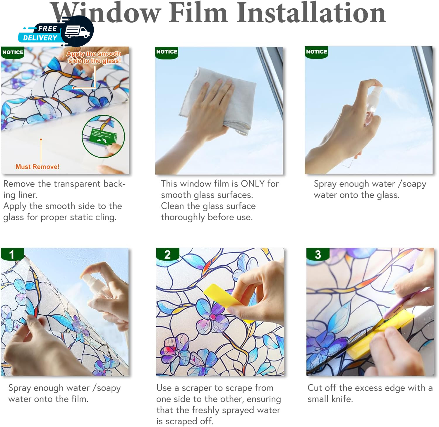 Rainbow Window Privacy Film Heat Control Uv Blocking Anti-Glare Day & Night