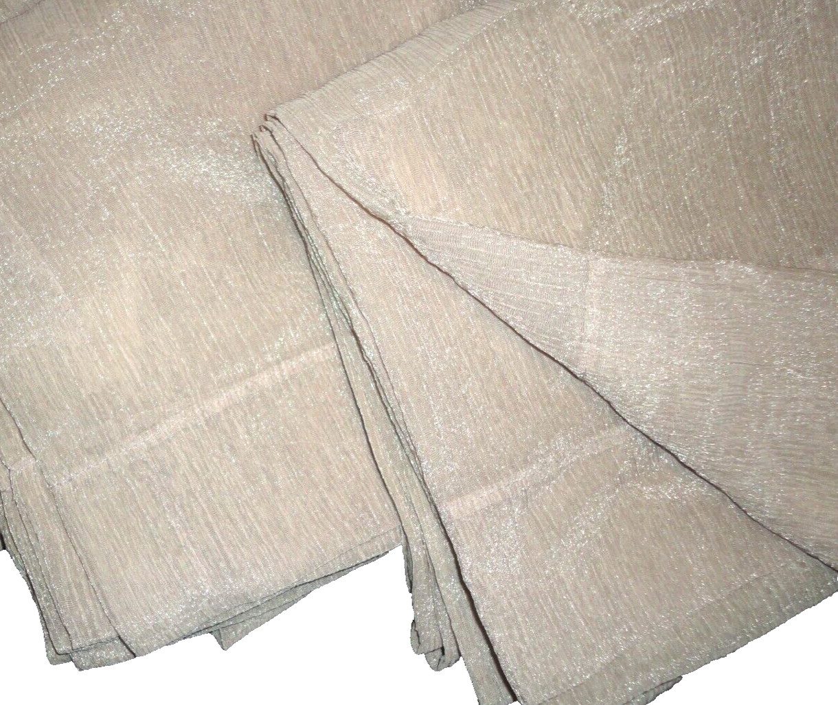 CROSCILL RICE PAPER SHIMMER ANTIQUE ROSE (2) SEMI SHEER PANELS 42 X 84