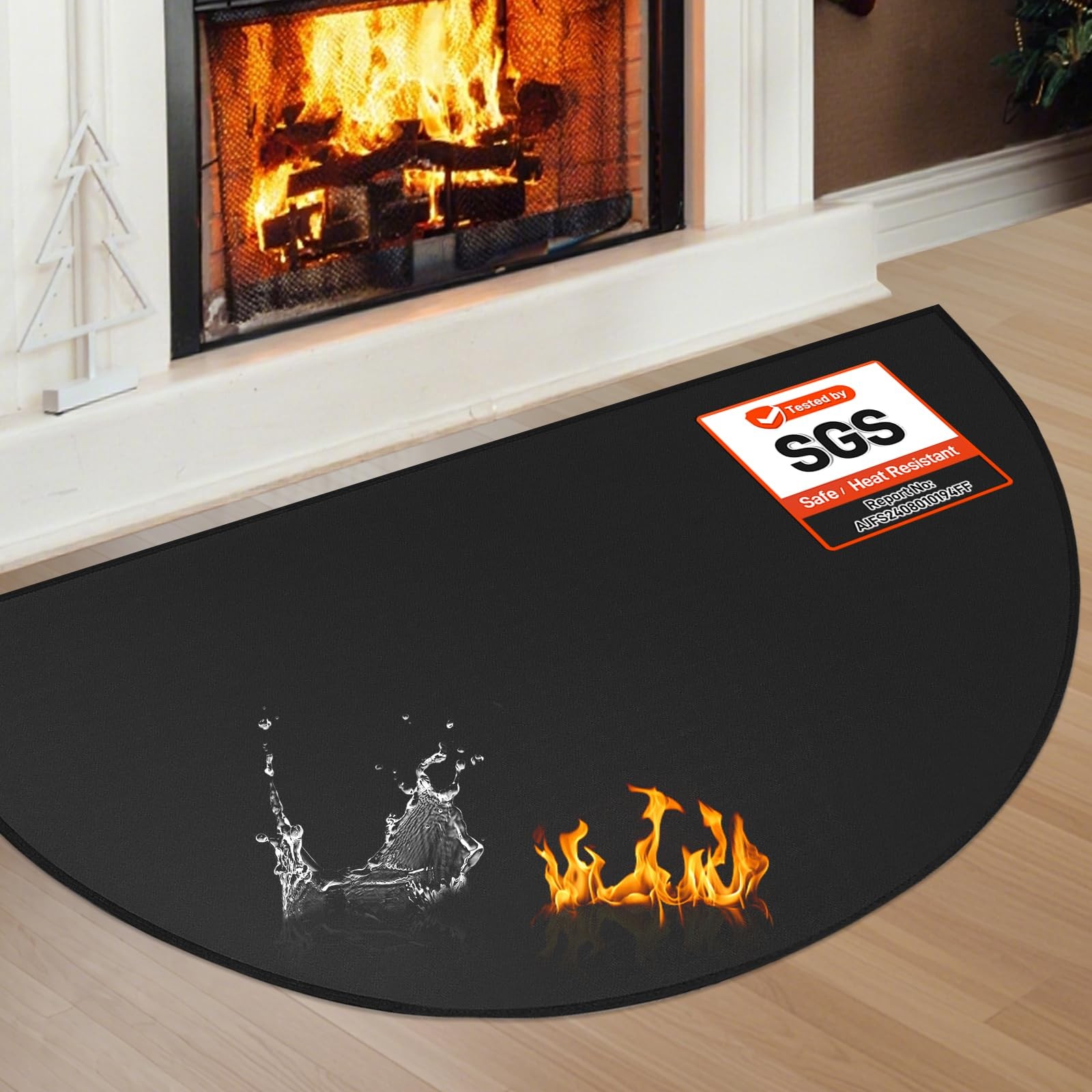 Fireplace Mat Fireproof, 2 x 36 x 0.04 Fireplace Rugs Fire Resistant, Hearth …