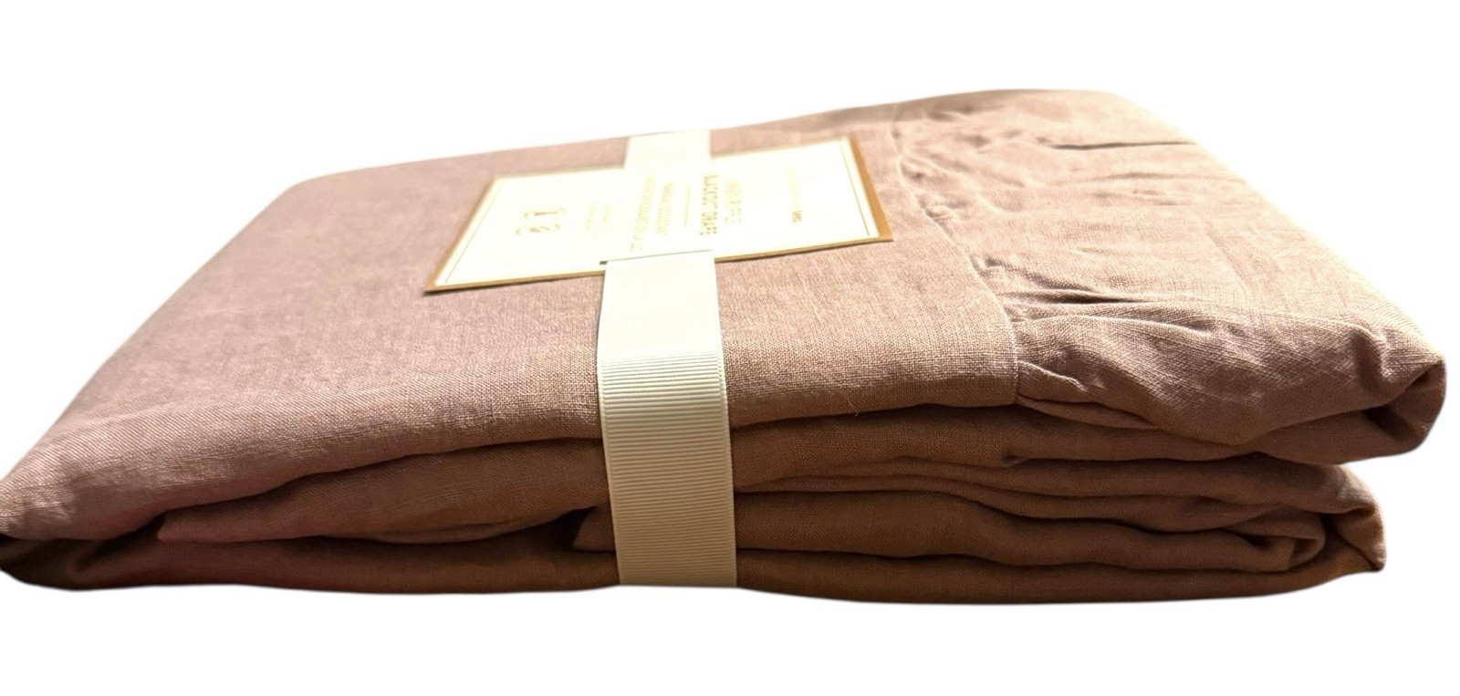 Pottery Barn Teen Mauve Linen Ruffle Blackout Curtain Panel 52×63 New