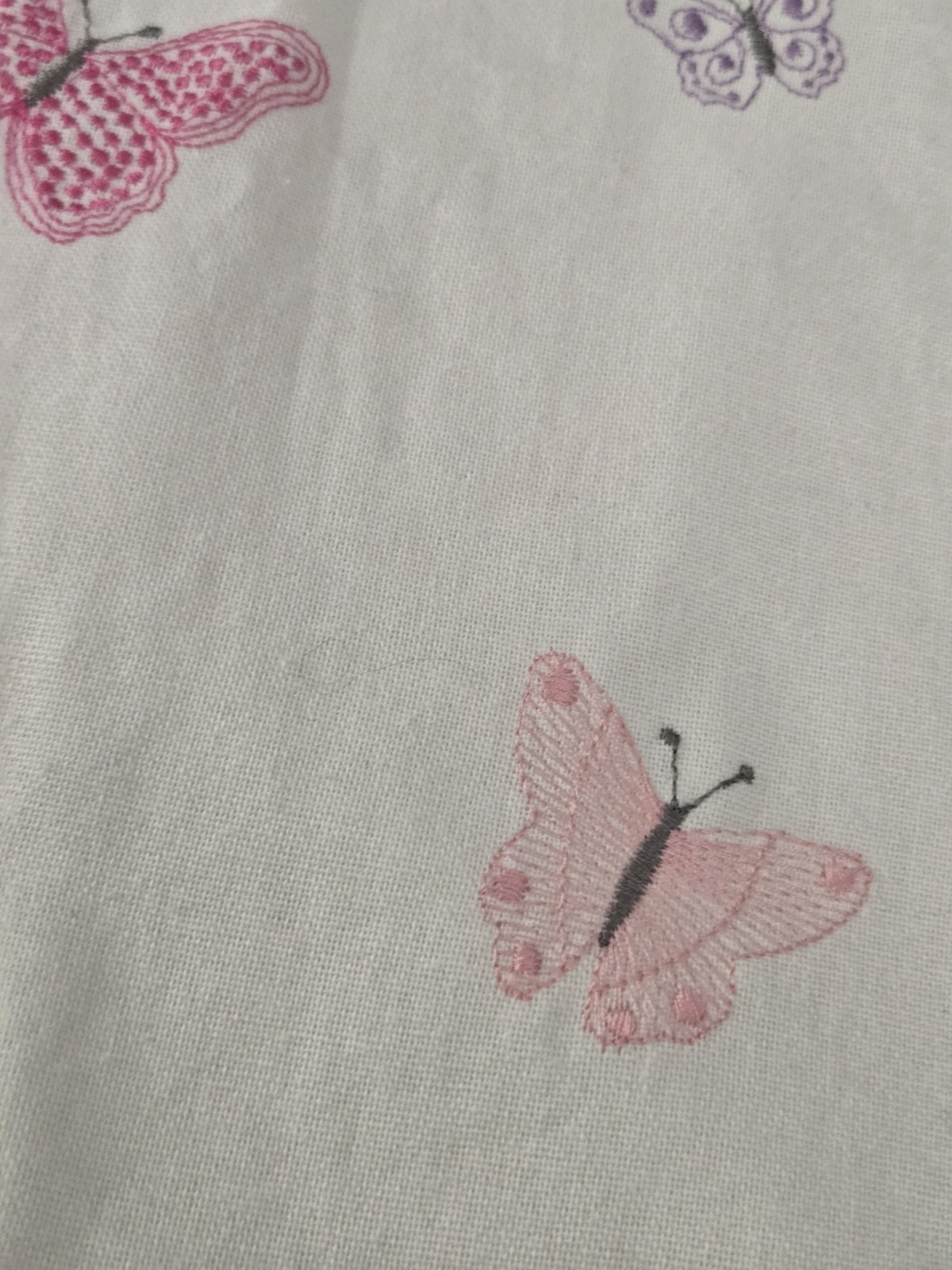Custom Embroidered Butterfly Drapes 2 Panels 98” x 93” Lined w/ Matching Pillows