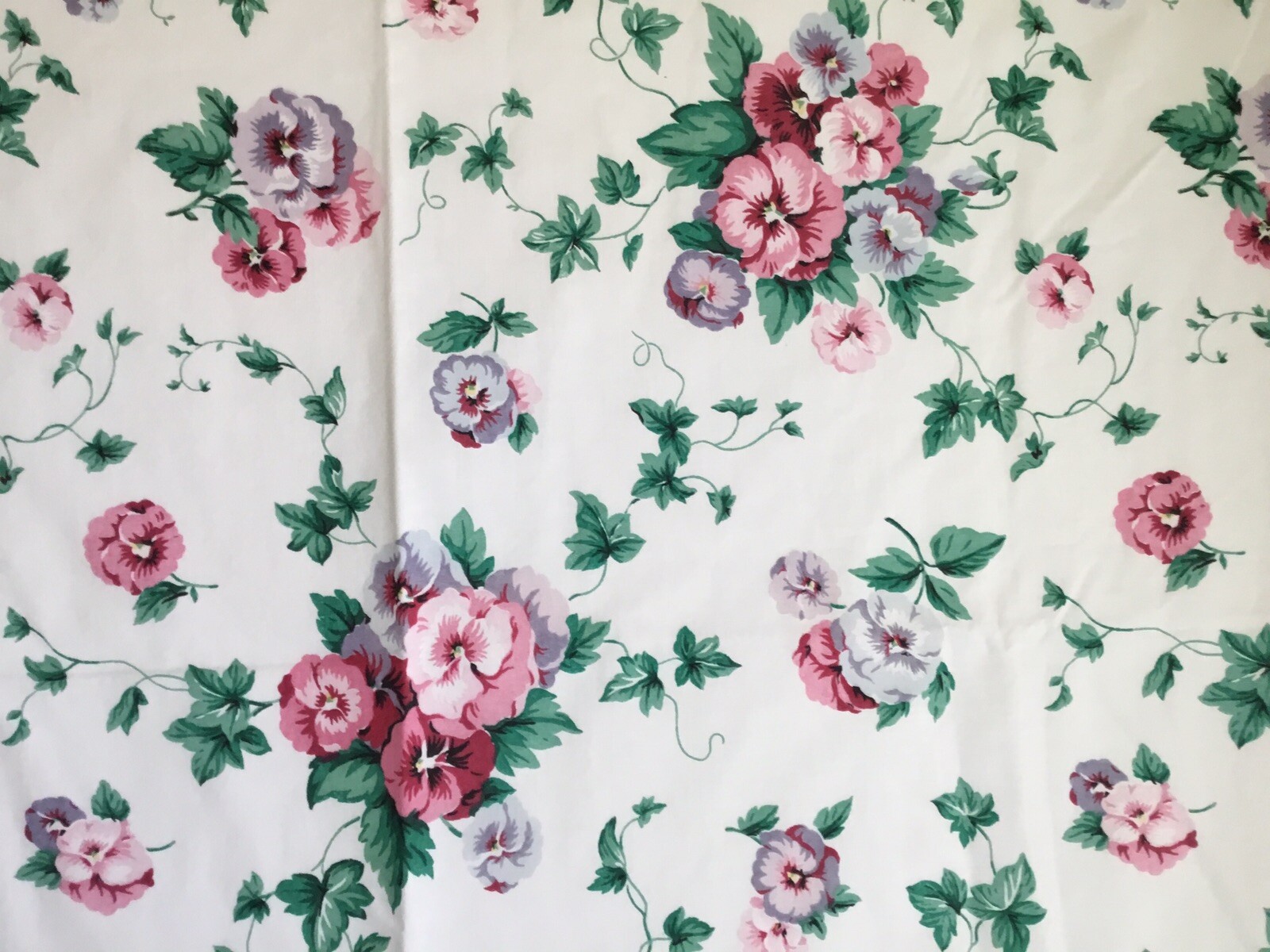WAVERLY “PRETTY PANSIES” PANELS/ DRAPES,ROD POCKET,42” X 84”,LOW PRICE