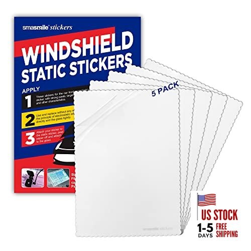 Windshield Sticker Applicator 5 Pack 5″x7″ Static Cling for Stickers Easy
