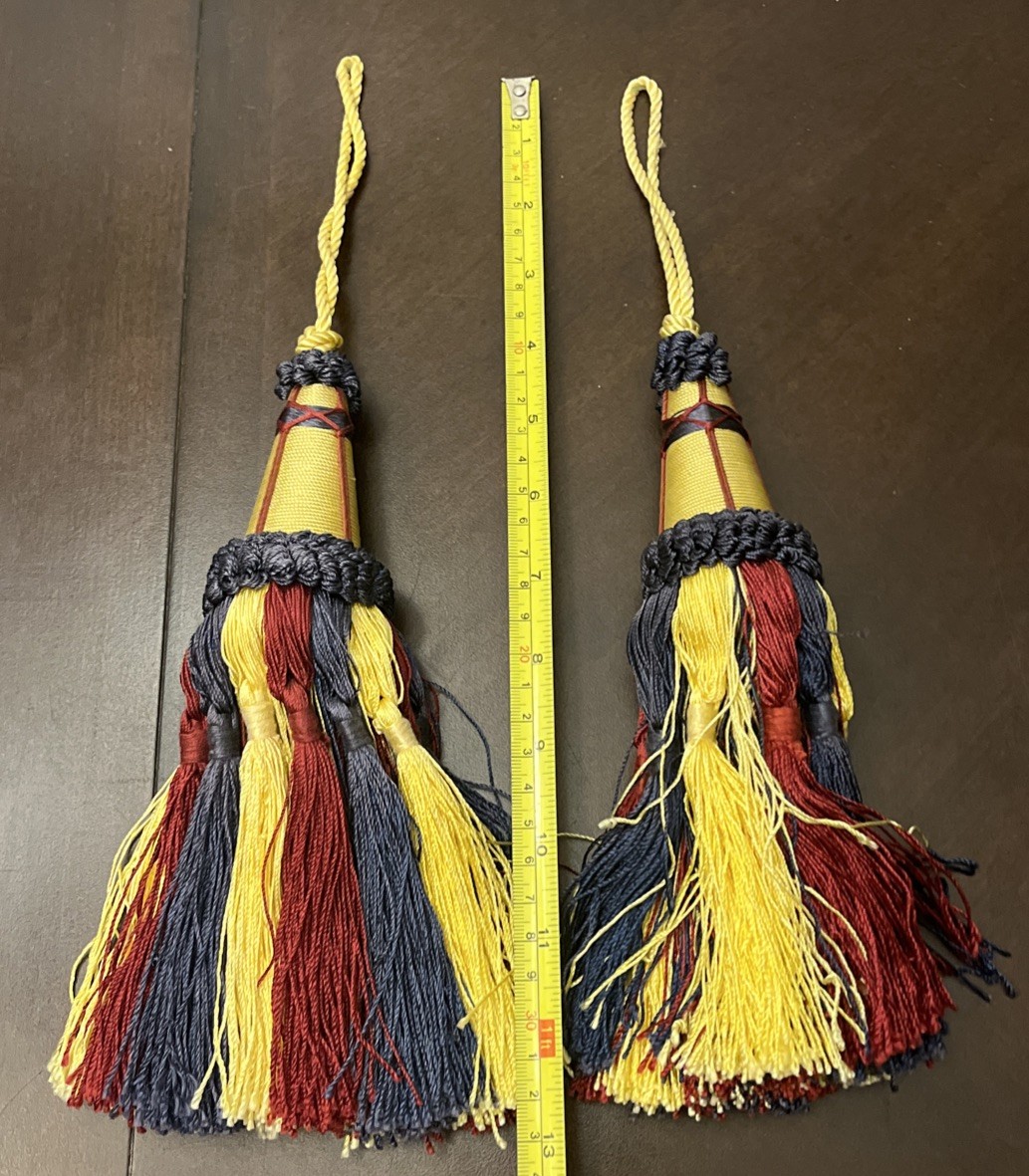 Set of 2 Window Curtain Drapery Decor Tassel Rope Cord Tie Back Red Blue Yellow