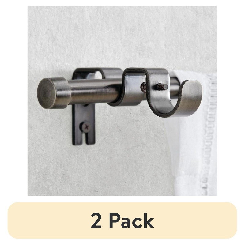 5/8 Inch Adjustable Add-On Curtain Rod Kit Durable Metal Mounting Hardware New