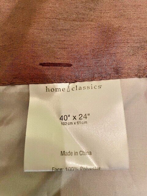 Home Classics Valances Brown/Taupe with Tassles~Rod Pocket~40″ x 24″ Set of 5