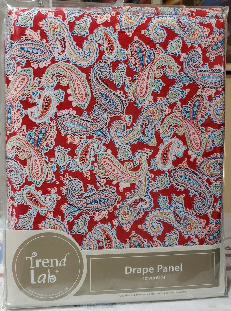 Trendlab Rainbow Floral Window Drape, 1 Panel NEW Curtain Purple Ruffle