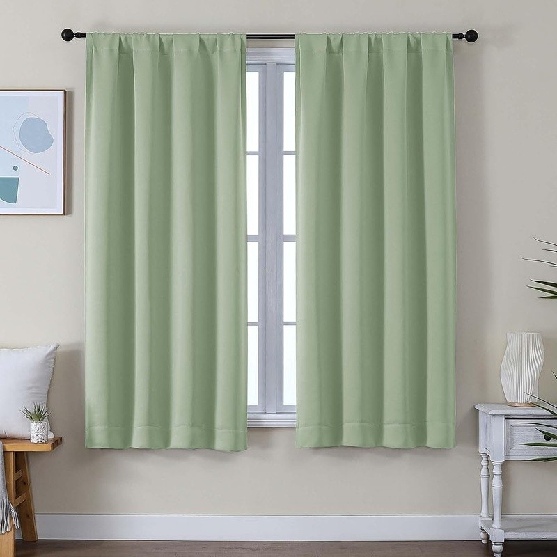 Blackout Curtain Panels Energy Saving Light Blocking Home Decor Tiers New