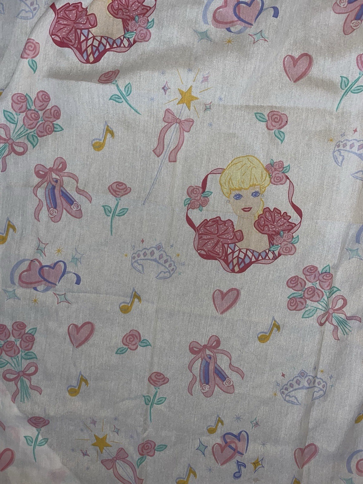 Vintage Barbie Doll Curtains 1995 2 Panels 42 X 64 Inches Each