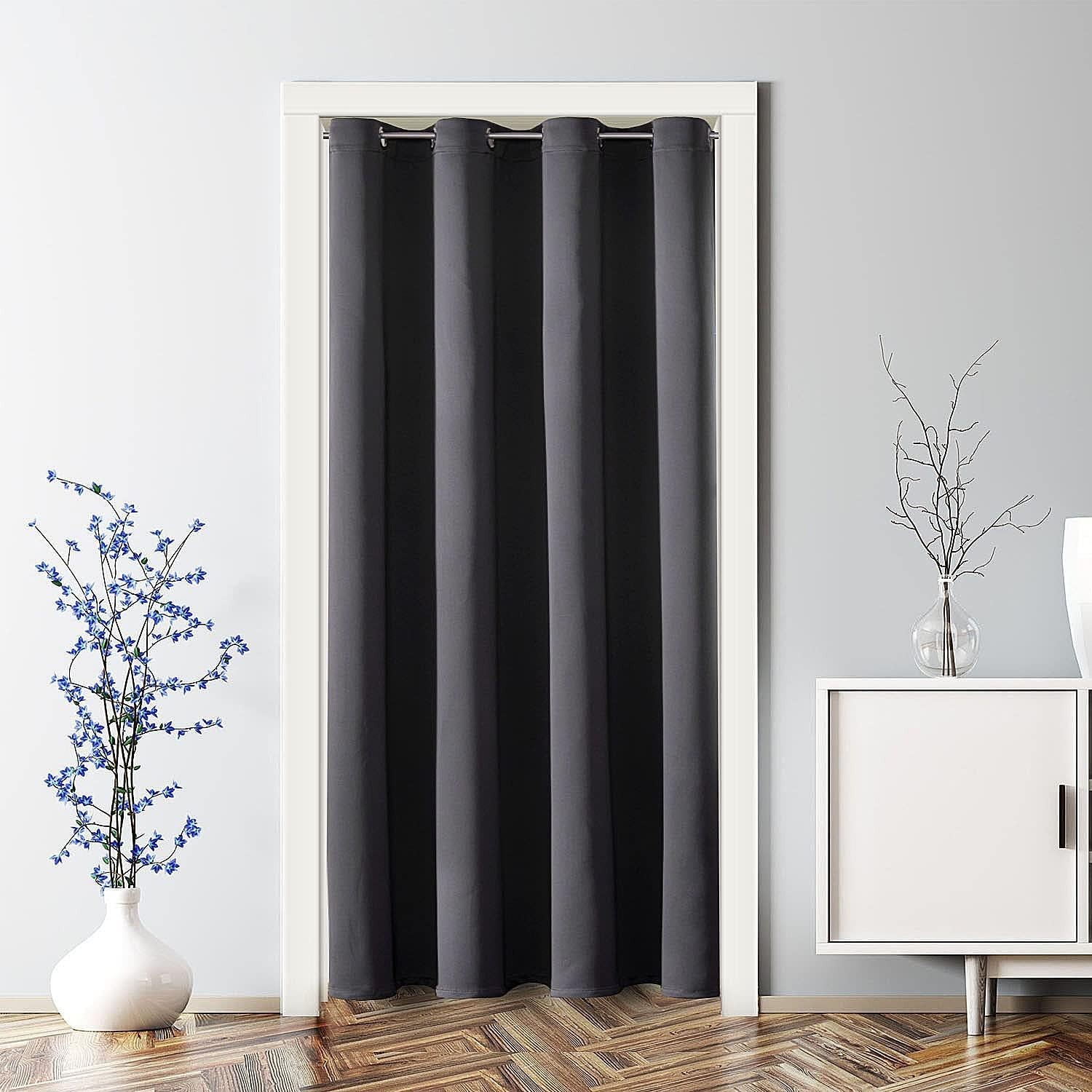 Chrisdowa Blackout Curtains for Doorways and Closets, Thermal Insulated Temporar