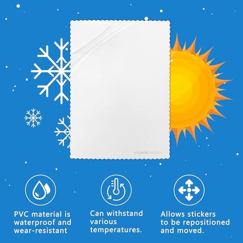 Windshield Sticker Applicator 5 Pack 5″x7″ Static Cling for Stickers Easy