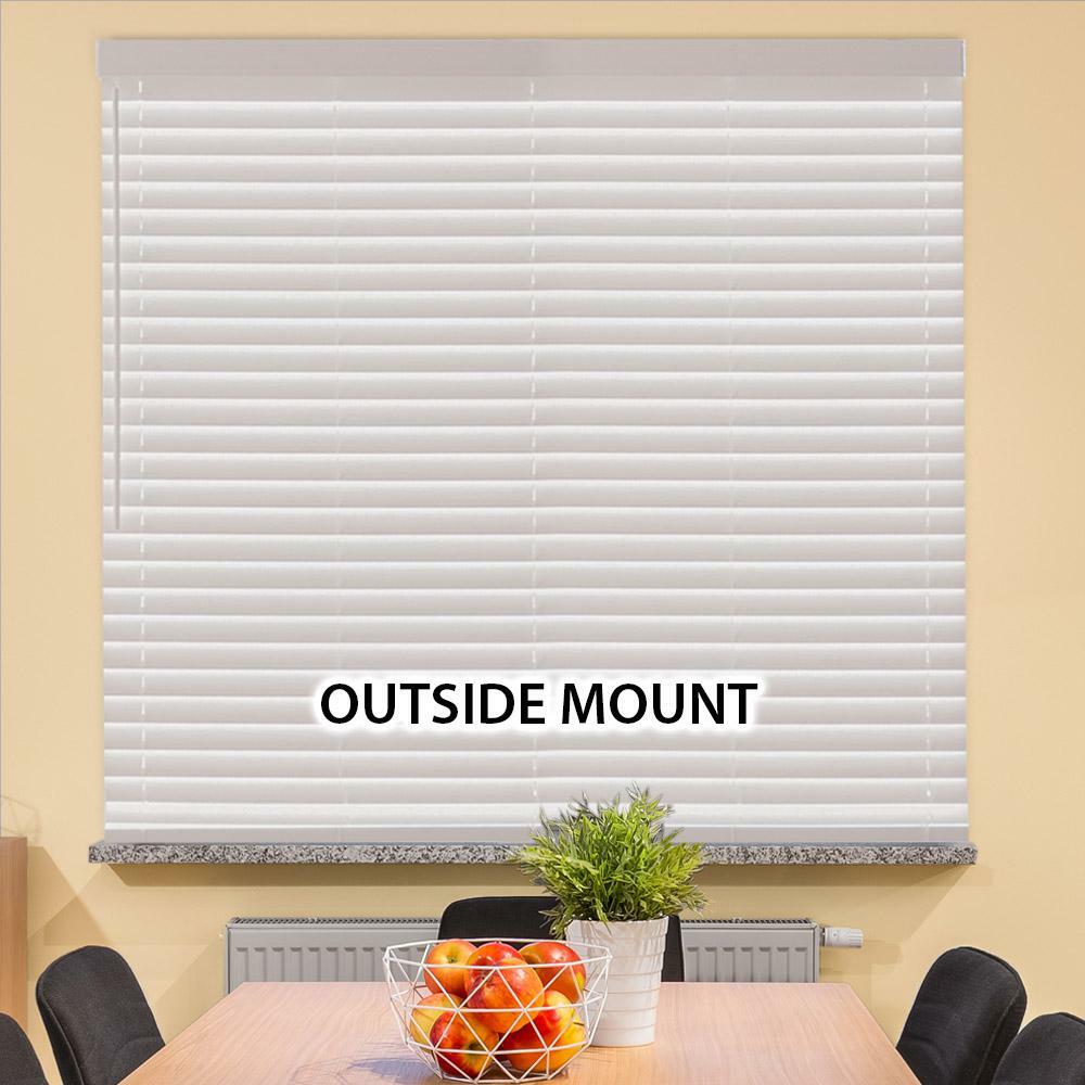 Home Decorators White Cordless 2 in. Faux Wood Blind – 19.5 x 72