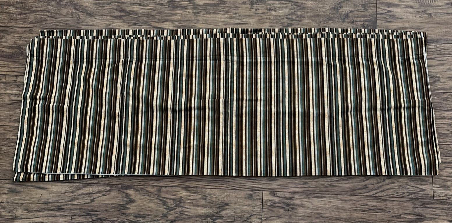 Striped Valance Panels. Set Of 4. Homemade