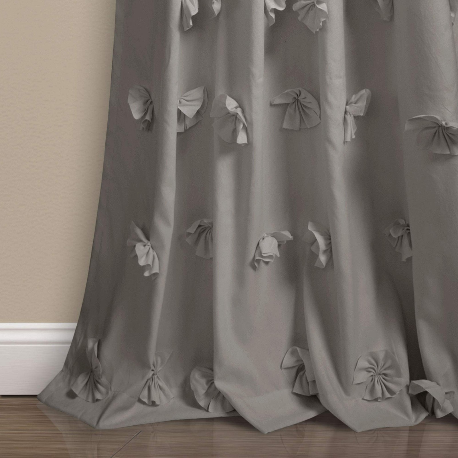 Riley Window Curtain, Semi Sheer, Ruffled, Textured Bow, Fens…