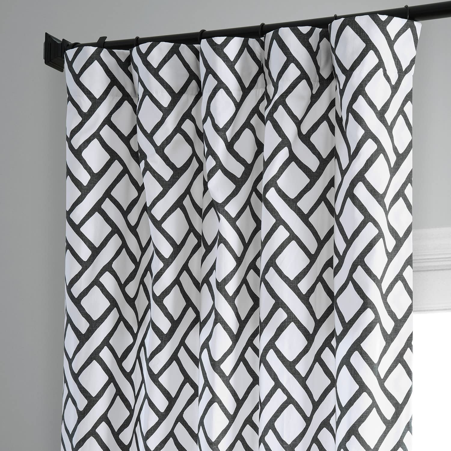 Modern Geometric Printed Curtains 84 Inches Long Luxury Cotton Curtains (1 Pa…