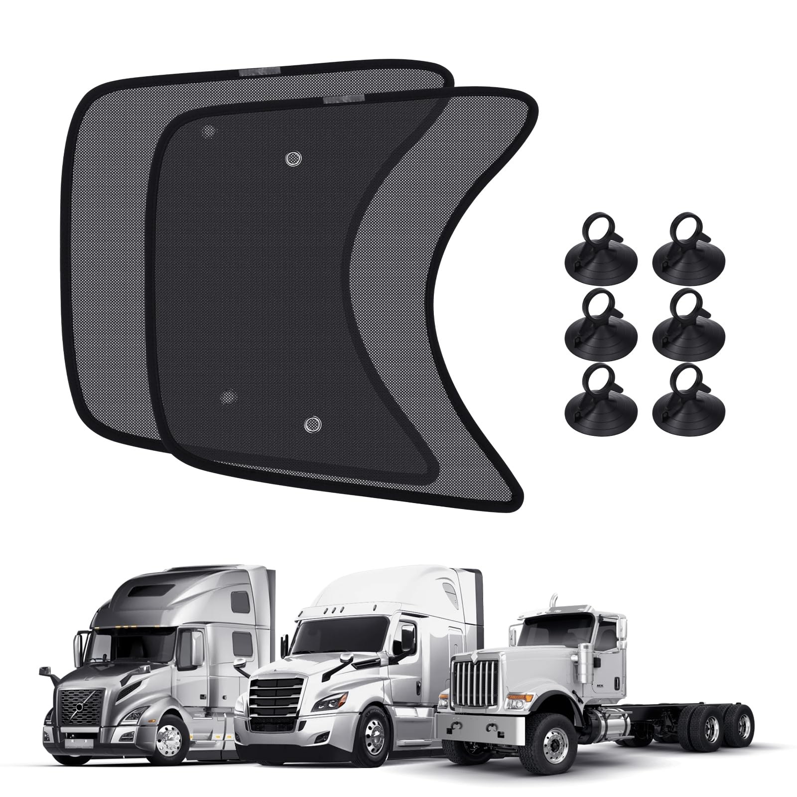 2PCS 23 *21.6 Side Window Shades for Semi Semi Truck/ Heavy Duty Truck