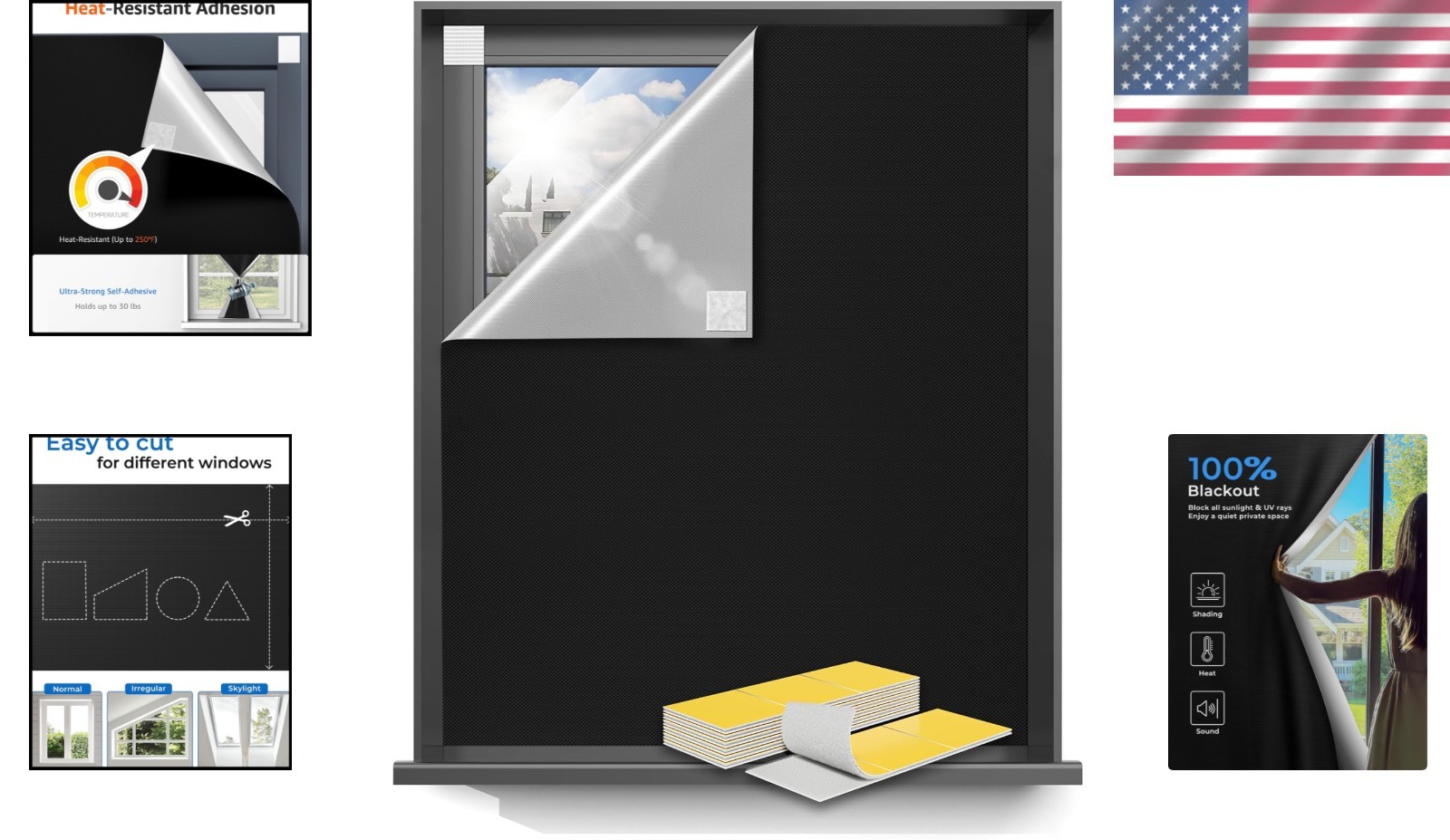Easy Cut Blackout Blinds 50×59 – Ideal for Child Rooms and Living Spaces