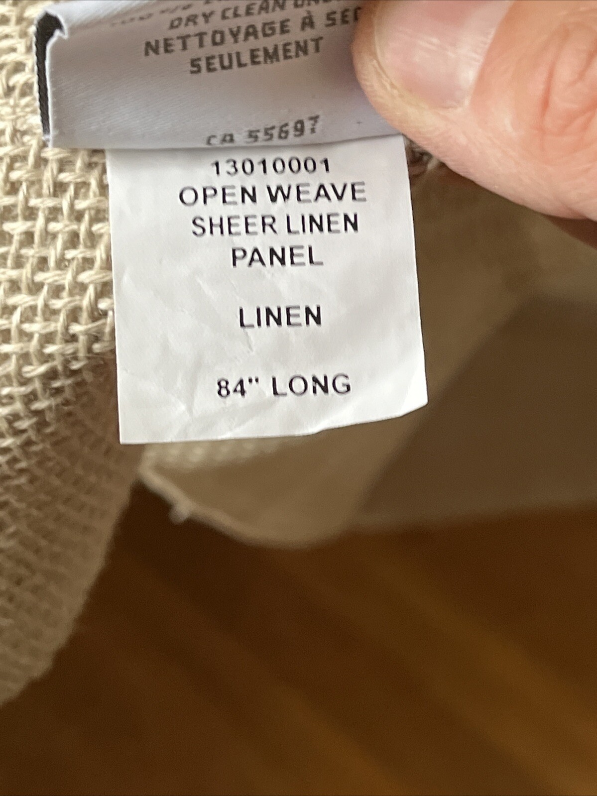 RH Open Weave Sheer Linen Panel – Pair- Color: Linen – 50 X 84 – Listing 2 of 2
