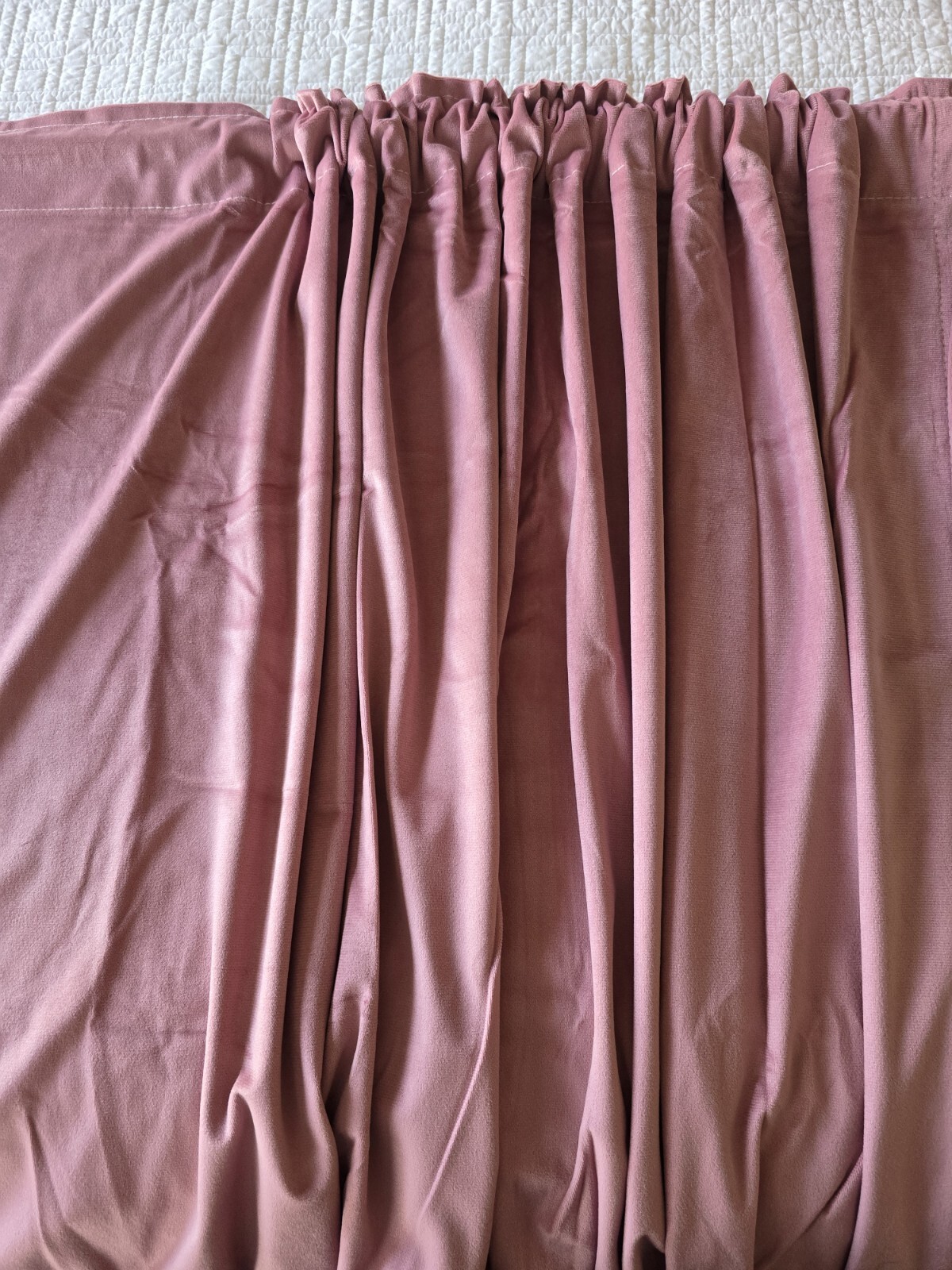 Velvet Curtain Rod Pocked Mauve Pink 2 Panels 60×98 Inches