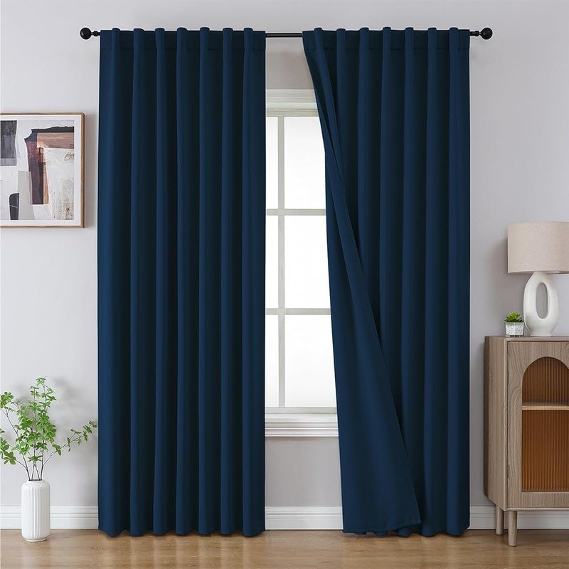 Blackout Curtains Thermal Insulated Noise Reduction Drapes Window Treatment New