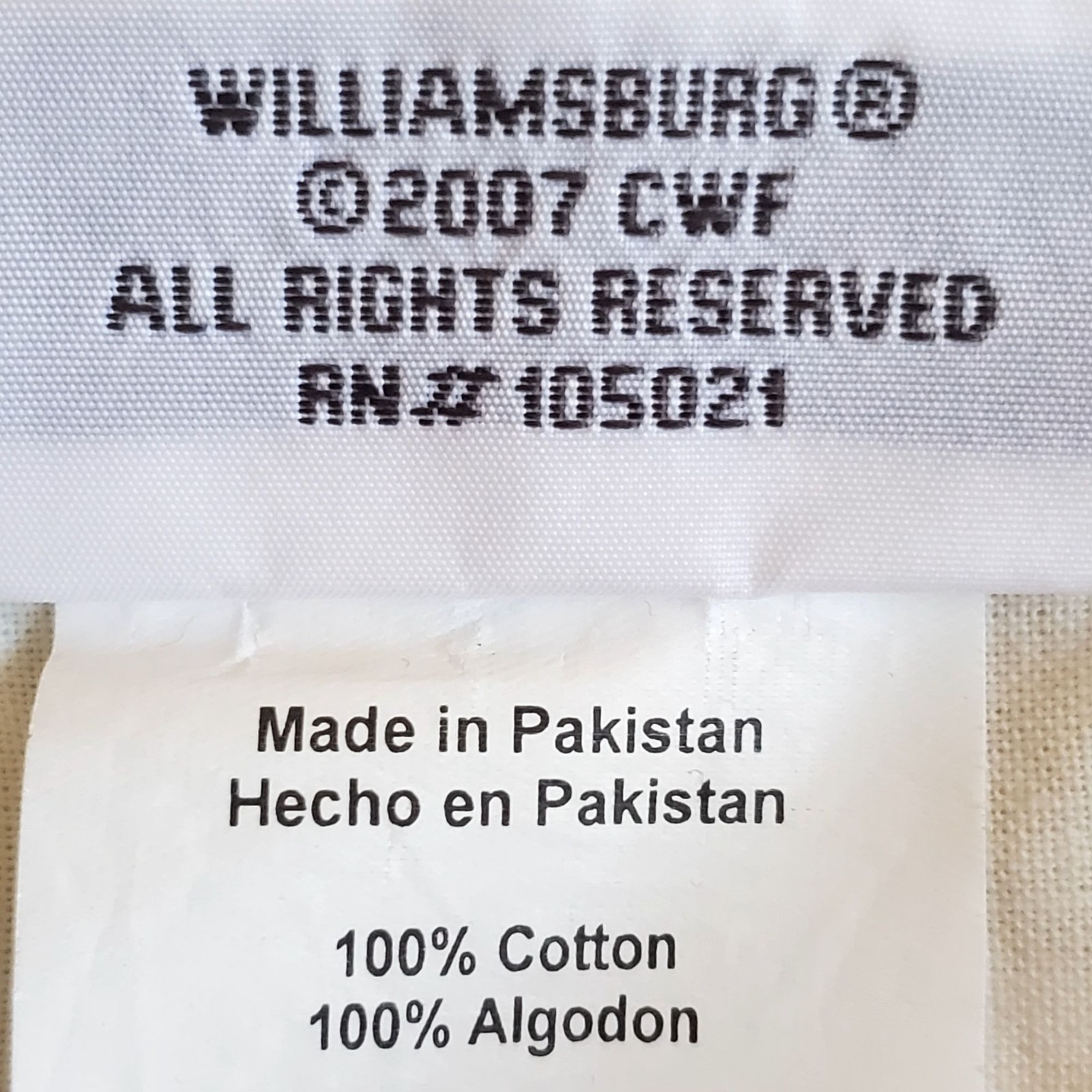 Vtg Williamsburg Valance 68Lx22″ White, Creamy Yellow Floral Cotton Plaid Ruffle