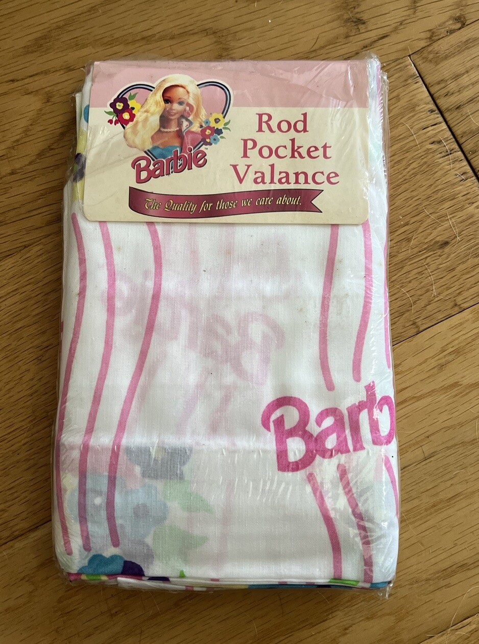 Barbie Rob Pocket Valance Curtain L 84×15 Made In USA New Vintage 90s