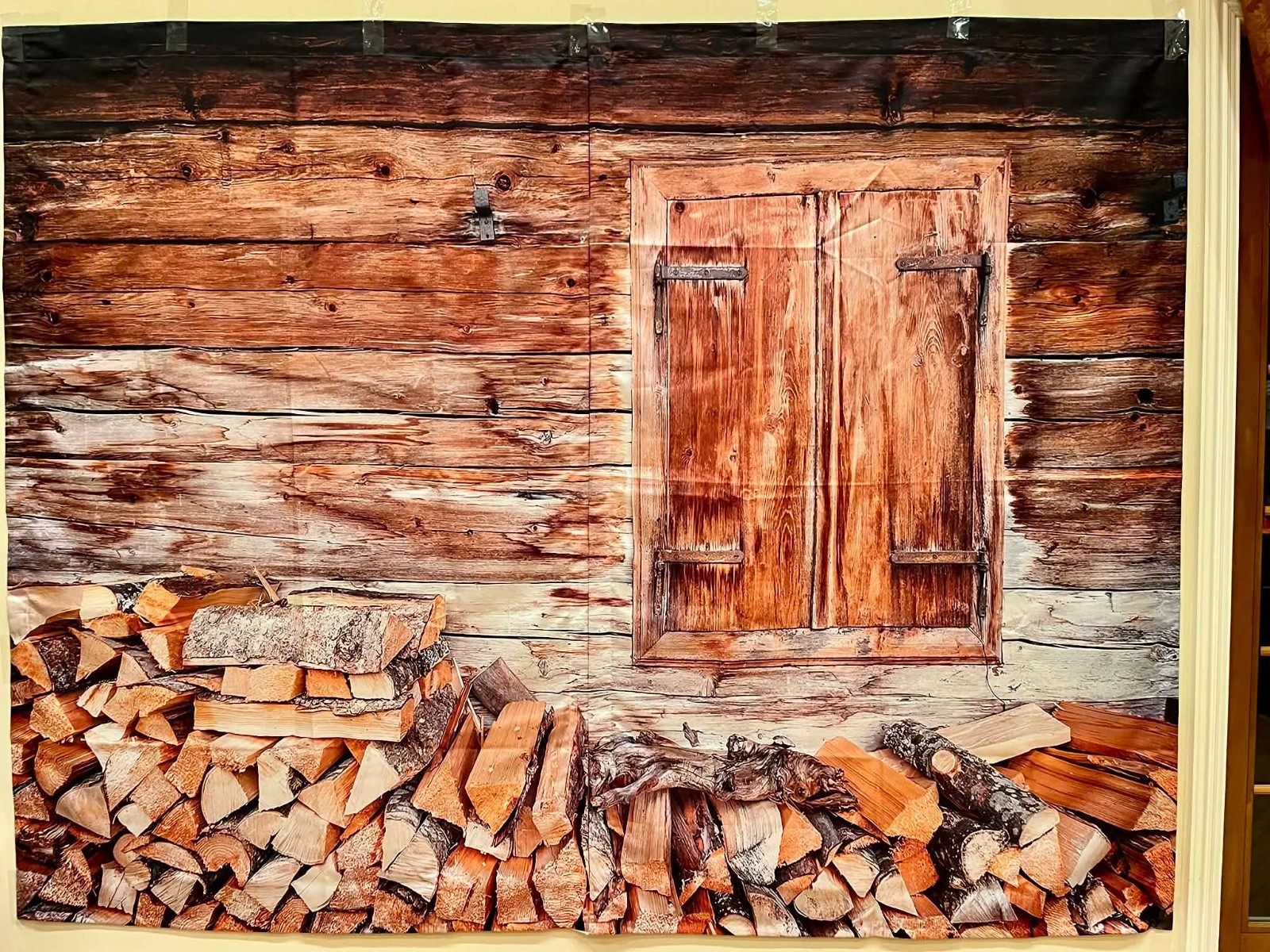 Ambesonne Large Curtains Panels Rustic wooden cabin design rod pocket 108×84 in