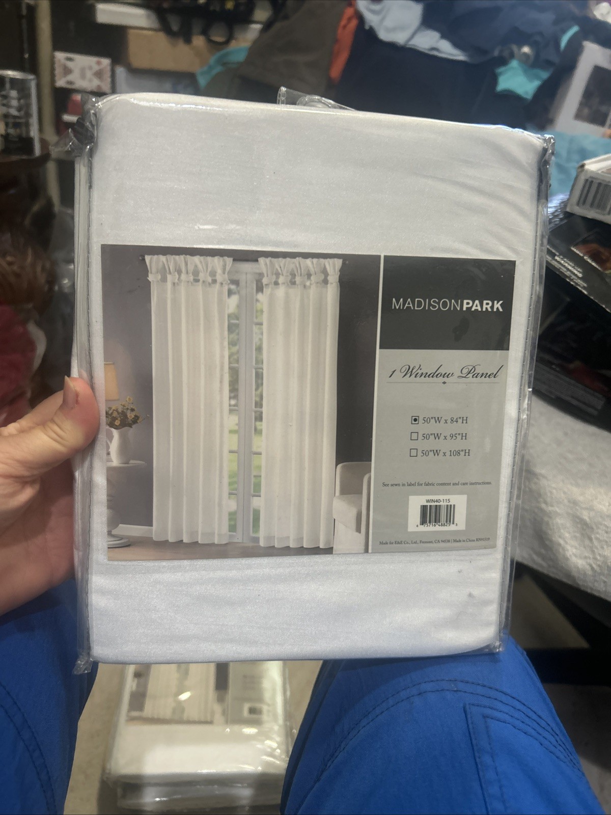 Madison Park ~ NATALIE ~ White ~ 50″ x 84″ ~ 3 Twisted Tab Curtain Panels