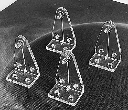 10pcs Clear PC Hold Down Brackets for 1″ Mini Blinds & More