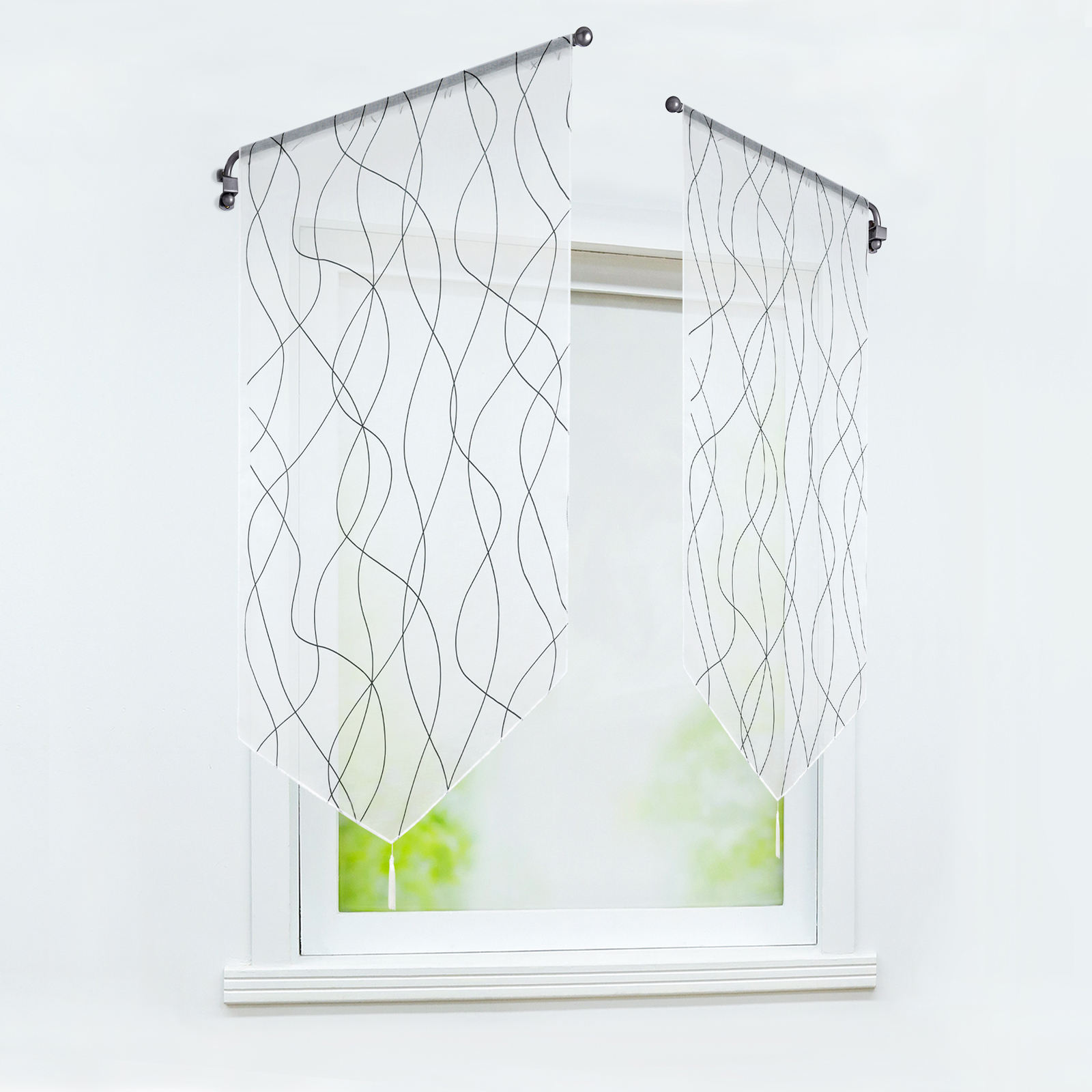 1 piece panel curtain wave bistro curtain with drawstring curtain kitchen short gates