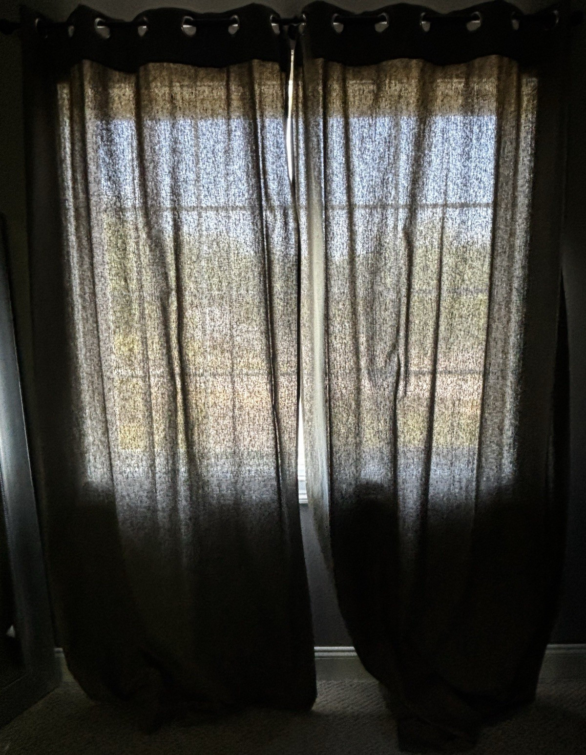 10 West Elm Taupe/Gray Linen Cotton Grommet Curtain Panels 48x96in