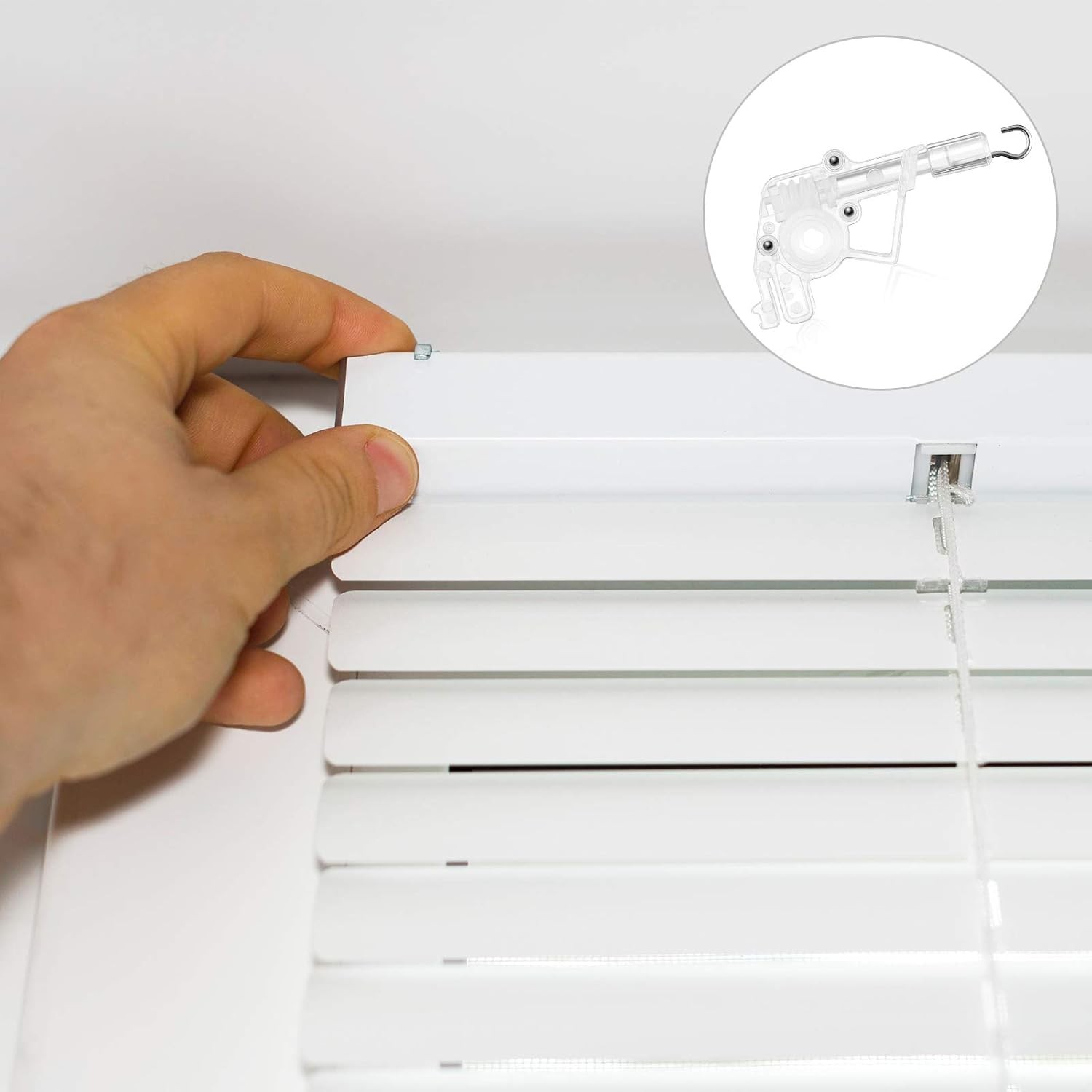 4pcs Low Profile Wand Tilter Universal Window Blind Replacement Parts Clear