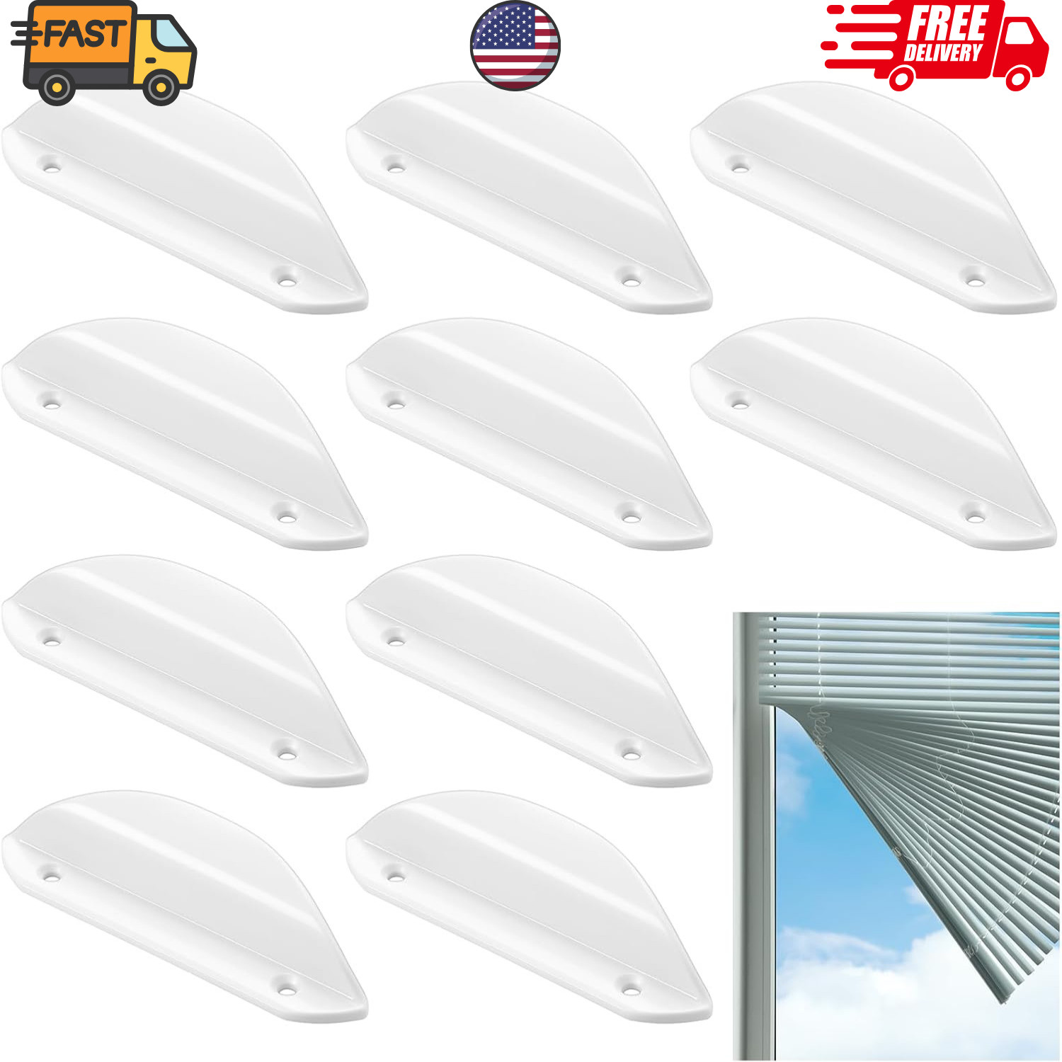 10PC Wireless Honeycomb Curtain Lifting Arm, for Vertical and Cellular Curtains.
