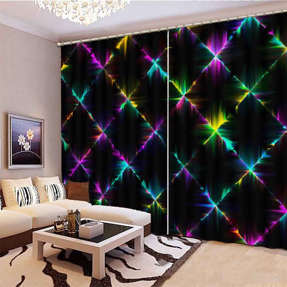 A Great Line Of Glitter 3D Blockout Photo Print Curtain Fabric Curtains Window