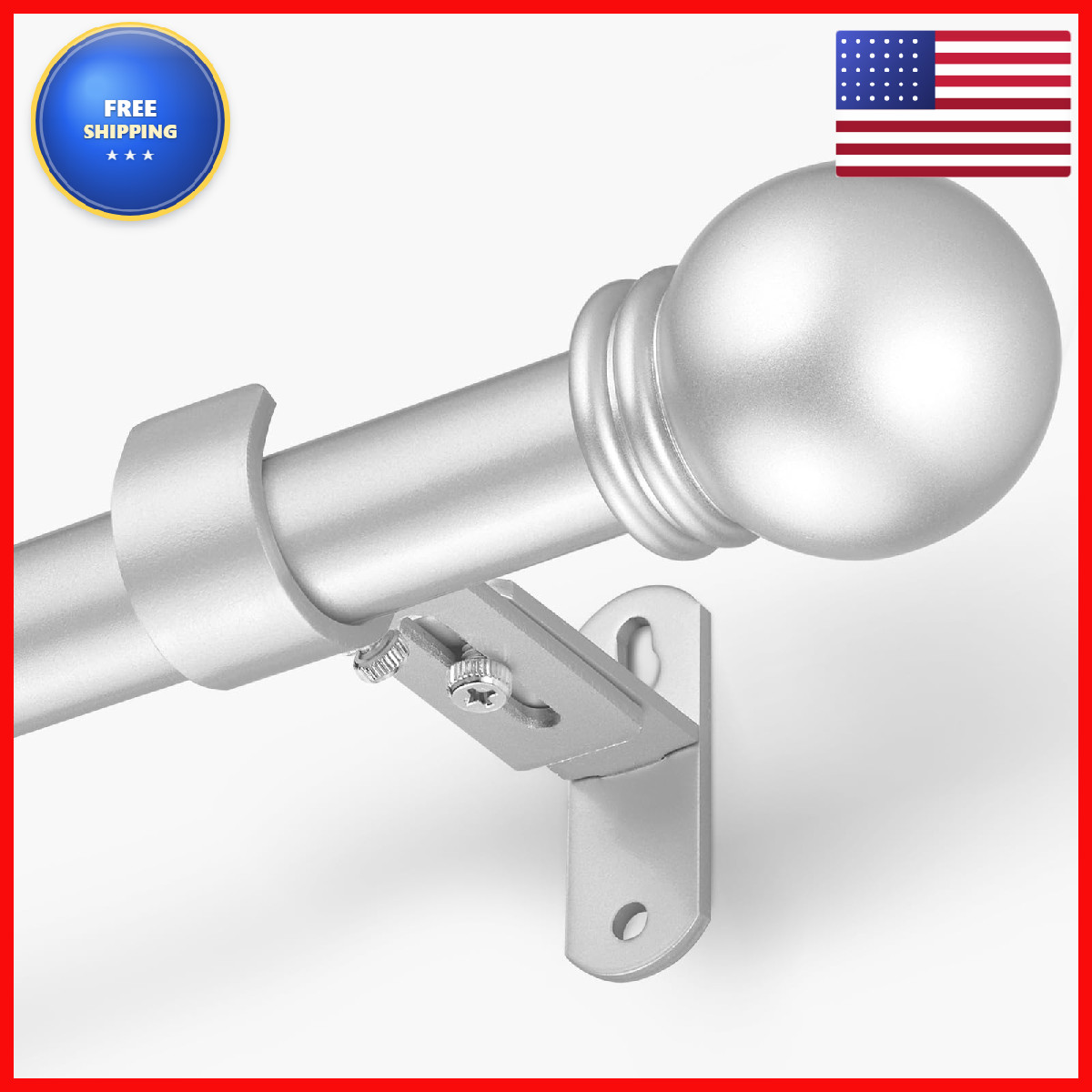 Amzseven Curtain Rods For Windows 16 To 76 Inches Curtain Rod Max Adjustable
