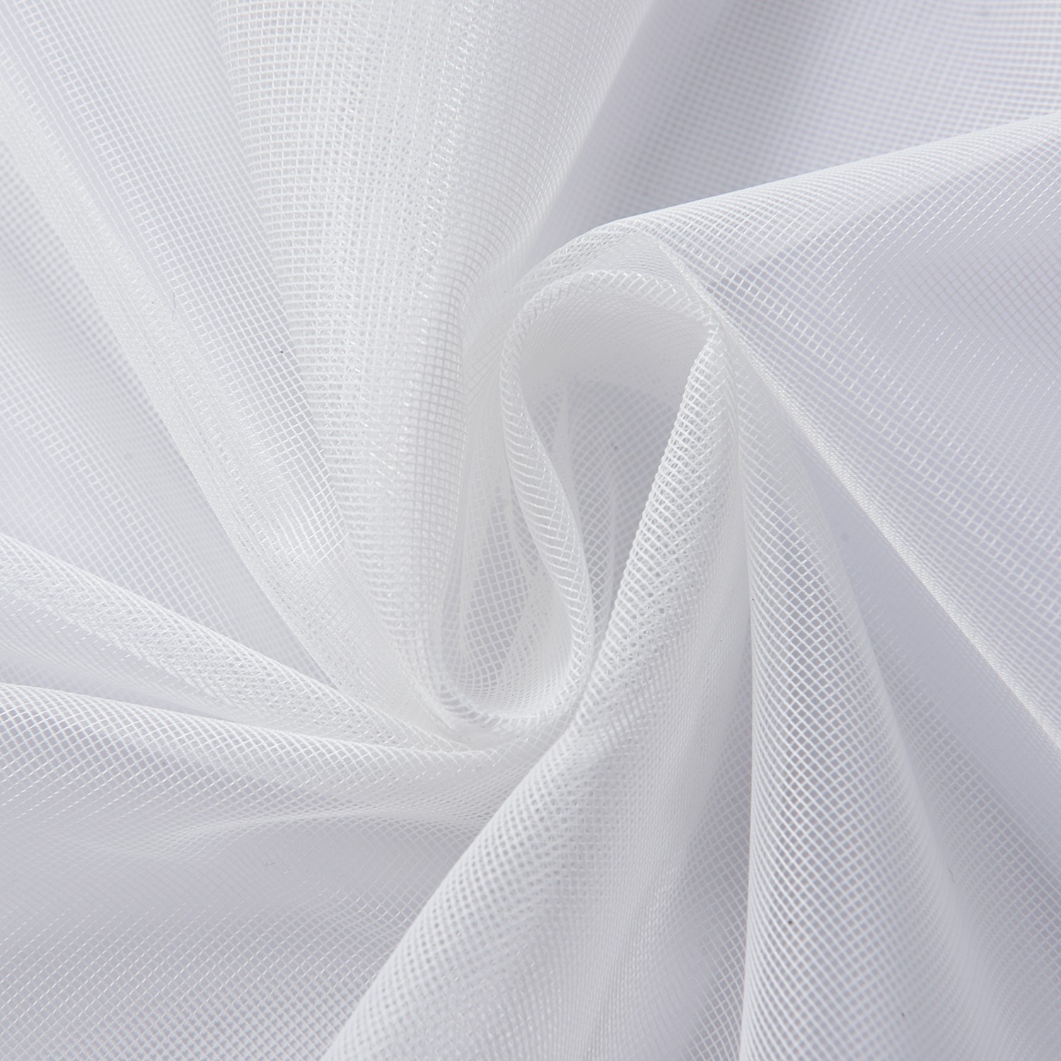 3 Pieces Rod Pocket White Sheer Curtains, Set with 2 Tiers and 1 Valance