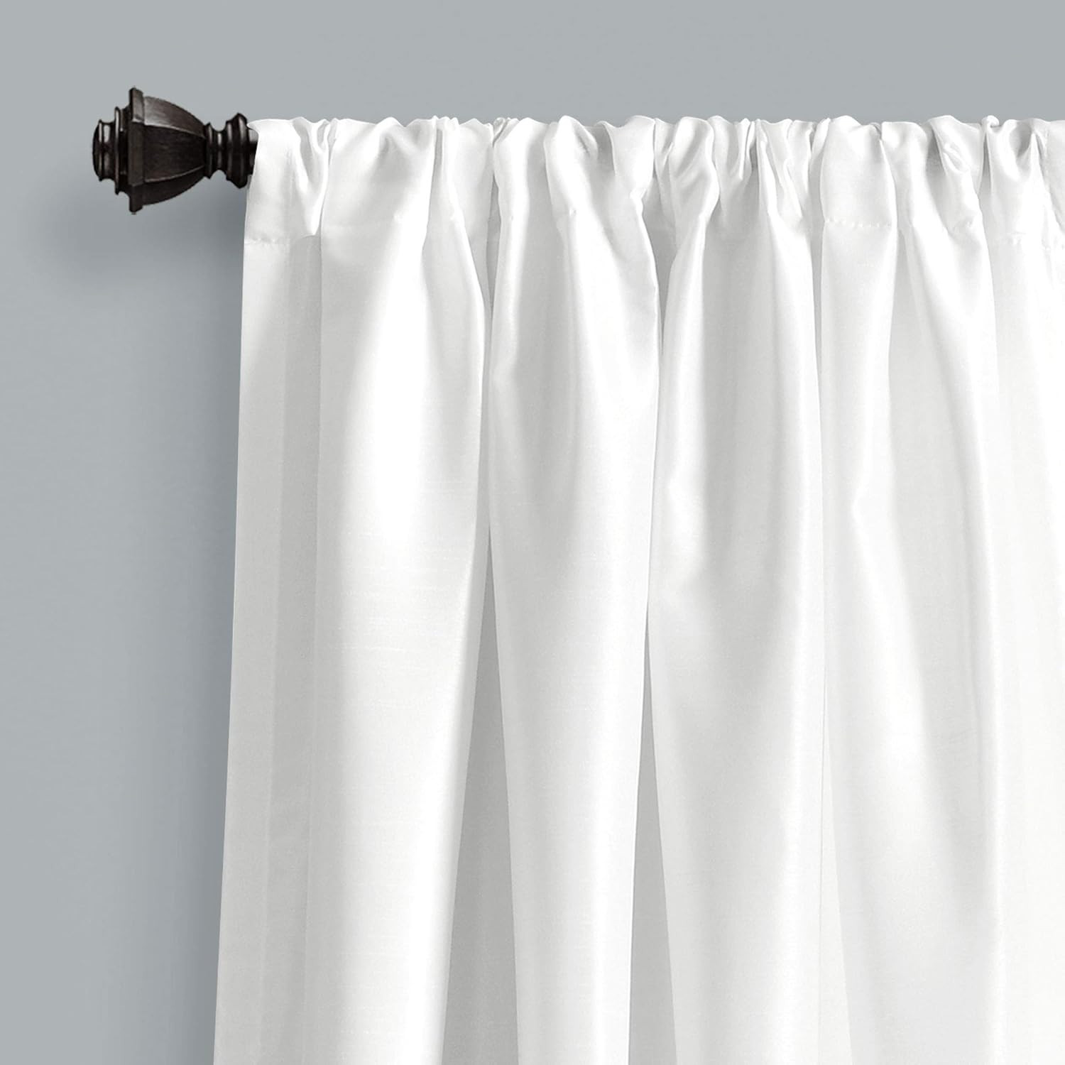 White Venetian Solid Color Window Panel for Living, Dining, Bedroom (Single Cur