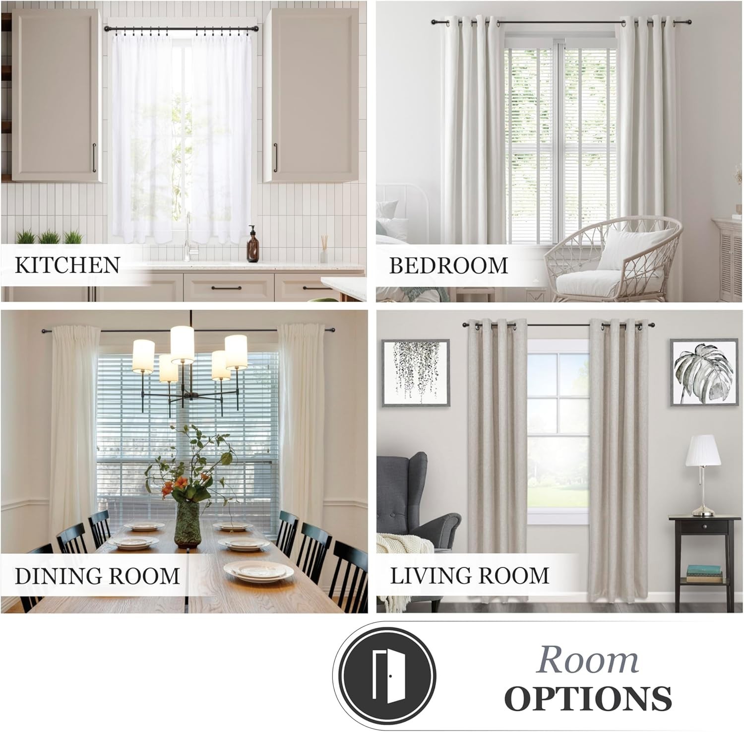 Durable Chelsea Ball-End Curtain Rod – Adjustable for Custom Window Treatments